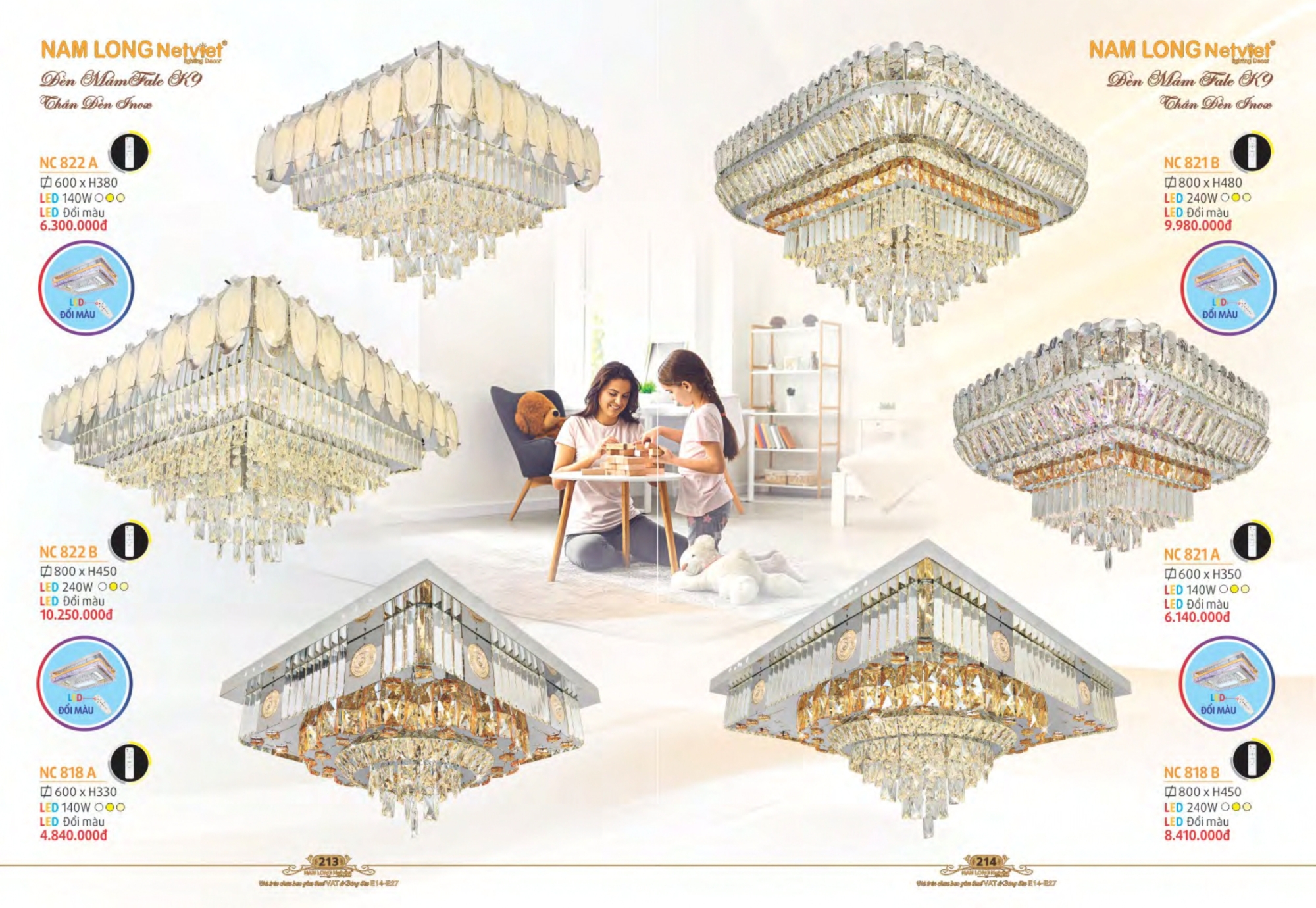 Bảng giá đèn trang trí Nam Long